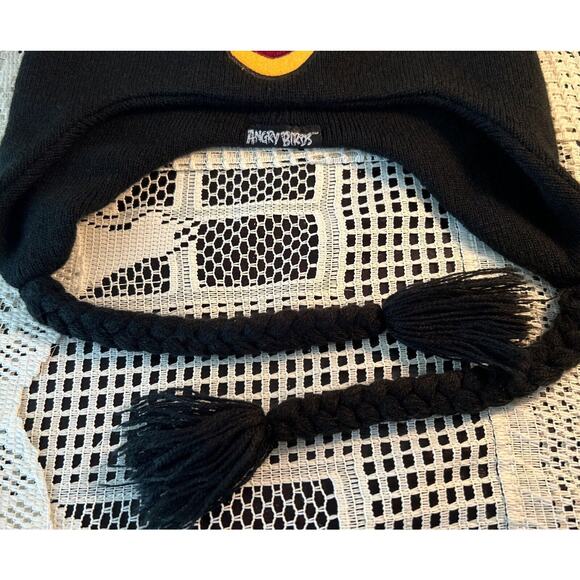 Angry Birds Brand Black Reversible Winter Trapper Hat Taboggan Video Geek - Picture 3 of 6